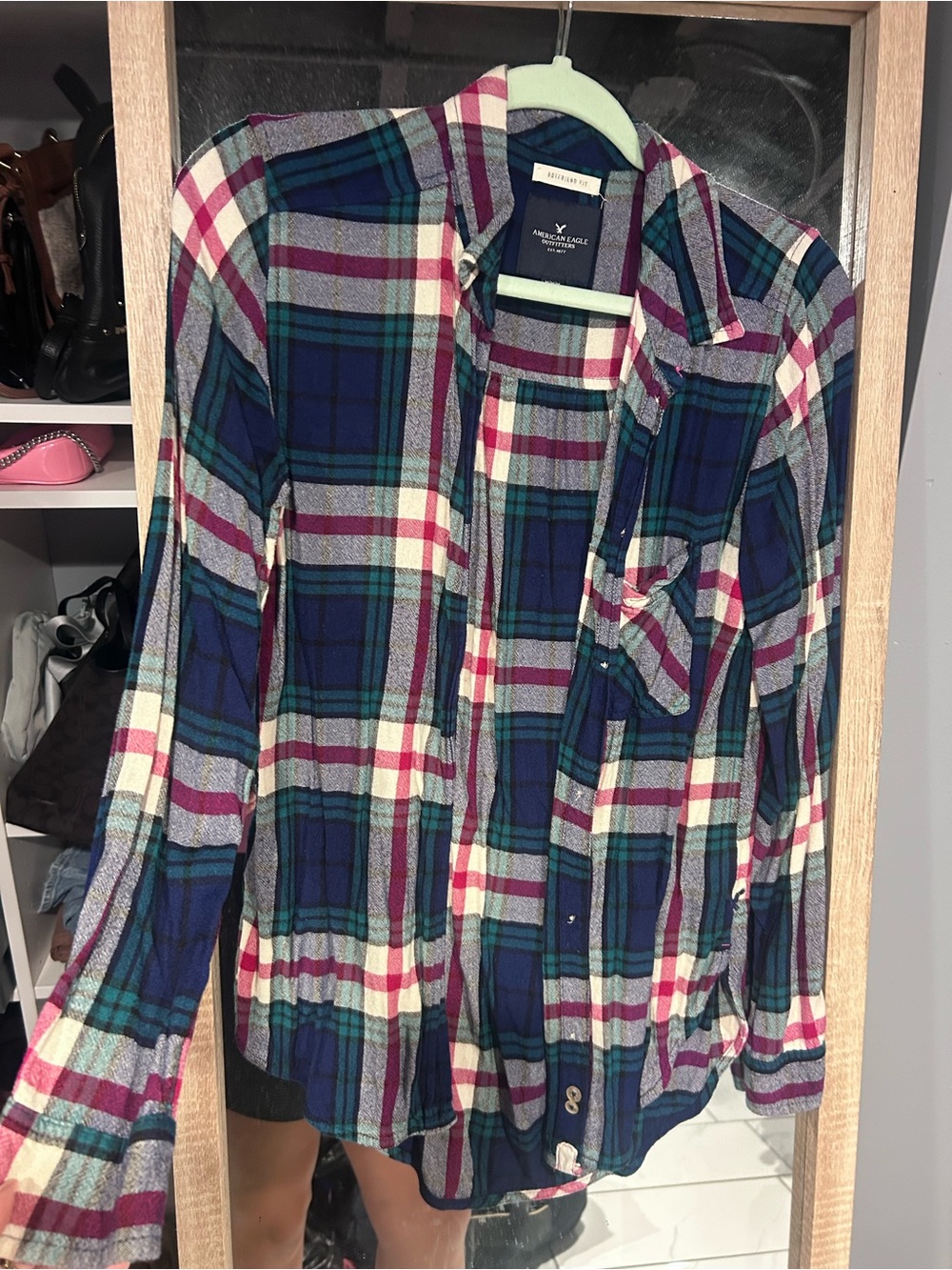 Boyfriend plaid shirt
